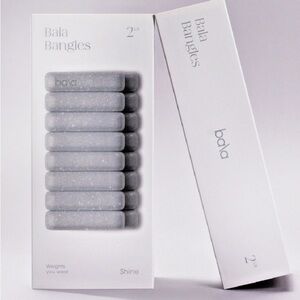 LIKE NEW Bala Bangles Weights - Silver Sparkle Set of 2